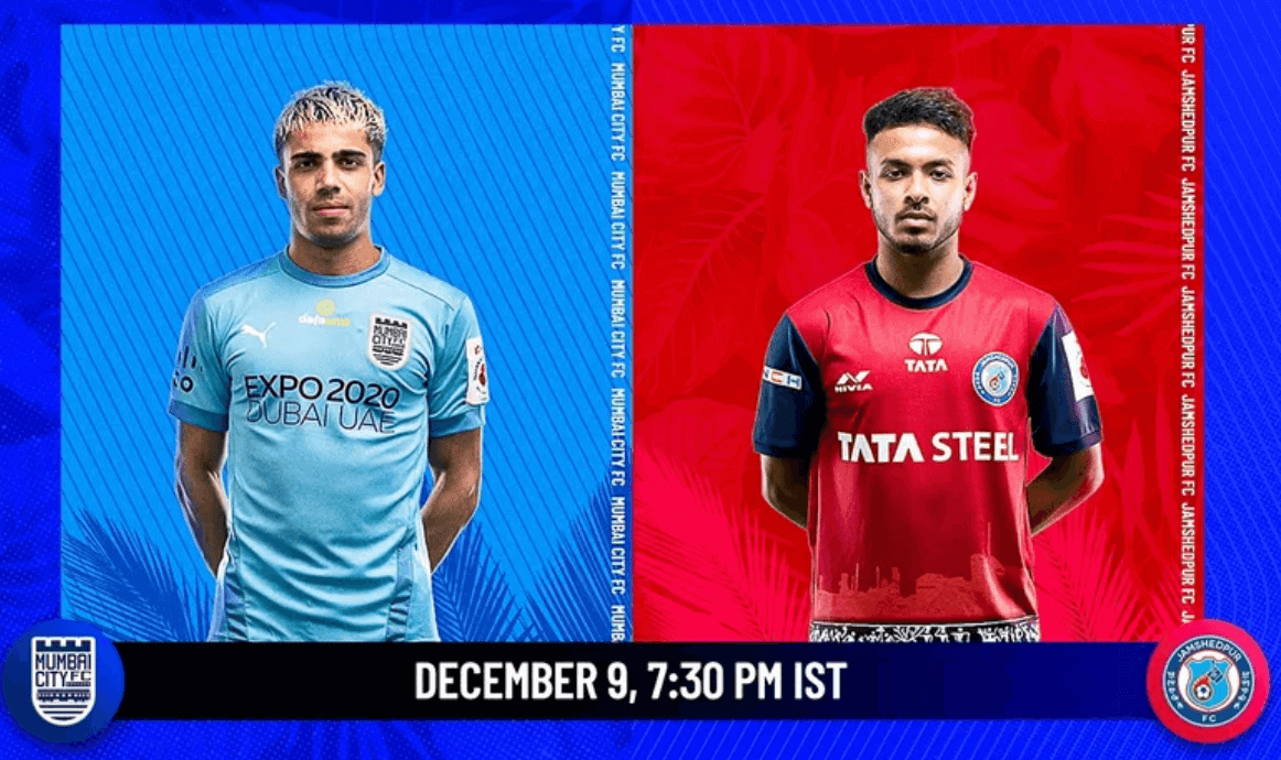 Defending Champions Mumbai City FC vs Unbeaten Jamshedpur FC in ISL 2021-22.